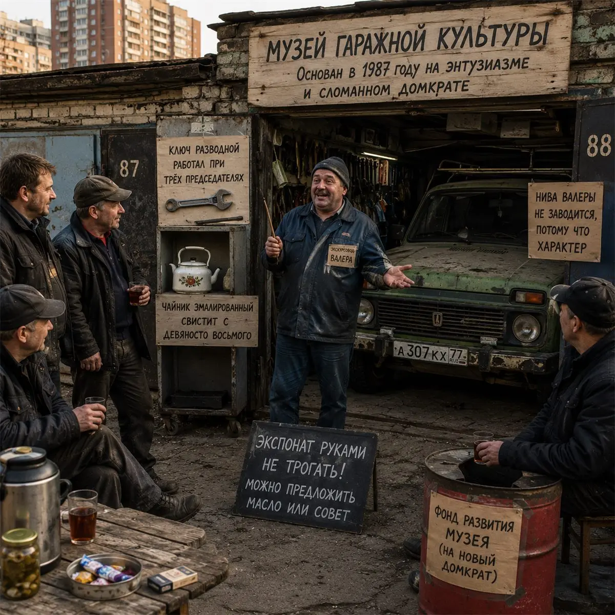 Мы в гаражах решили открыть музей, а первым экспонатом назначили Валеру